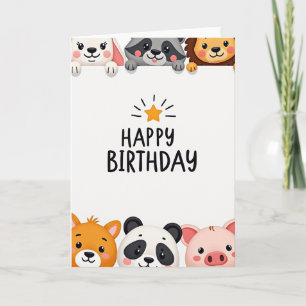Cartão de Aniversário de Animal