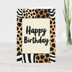 Cartão de Aniversário de Animal Divertido