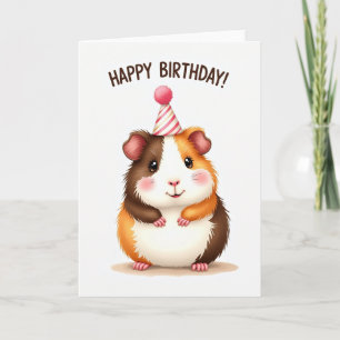 Cartão de Aniversário de Animal Fofo