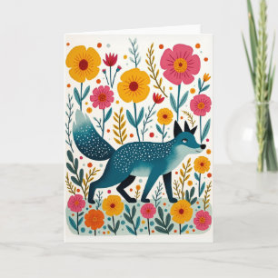 Cartão de Aniversário de Animal Verde-água