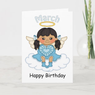 Cartão de Aniversário de Anjo Preto de Marcha Birt