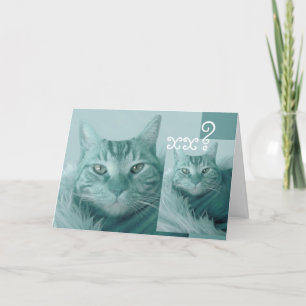 Cartão de Aniversário de Ano Personalizado - Gato 