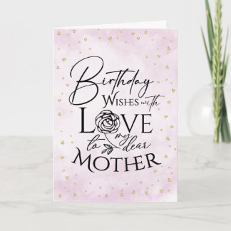 Cartão de Aniversário de Aquarela Minimalista para