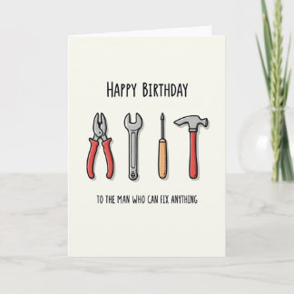 Cartão de Aniversário de Arte de Ferramentas de Ma