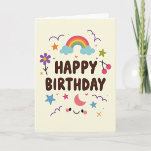 Cartão de Aniversário de Arte em Feltro