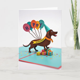 Cartão de Aniversário de Arte em Papel