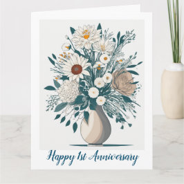 Cartão de Aniversário de Arte Moderna da Flora Ele