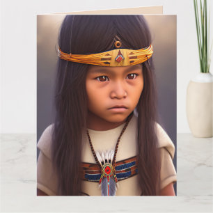 CARTÃO DE ANIVERSÁRIO DE ARTE NATIVA TRIBAL AMERIC