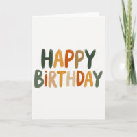 Cartão de Aniversário de Arte Outonal