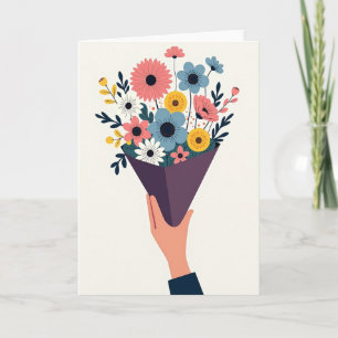 Cartão de Aniversário de Arte Vibrante