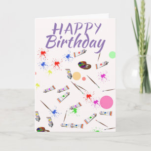 Cartão de aniversário de artistas