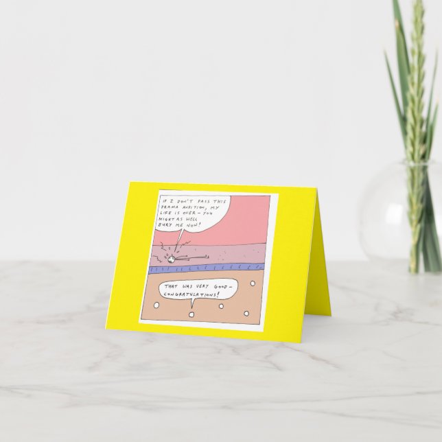 Cartão de Aniversário de Audição de Drama Engraçad (Frente)