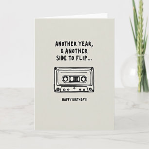 Cartão de Aniversário de Áudio Vintage