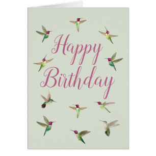 Cartão de Aniversário de Aves da Anna