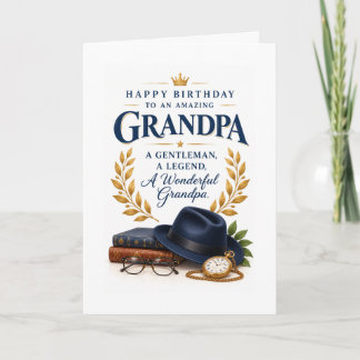 Cartão de aniversário de avô Gentleman Atemporal