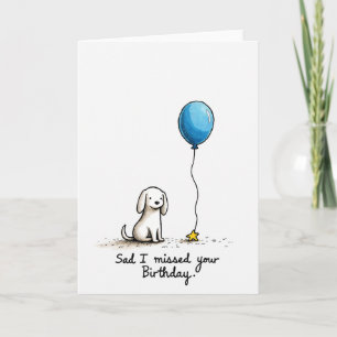 Cartão de Aniversário de Balão Canino