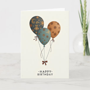 Cartão de Aniversário de Balão Elegante