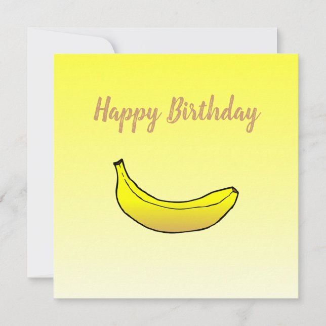 Cartão de Aniversário de Banana (Frente)