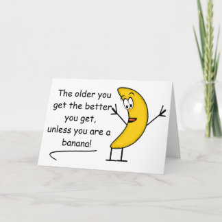 Cartão de Aniversário de Banana/Macaco
