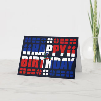 Cartão de aniversário de Bandeira da República Dom