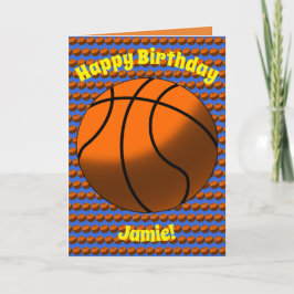 Cartão de Aniversário de Basquete