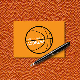 Cartão de Aniversário de Basquete