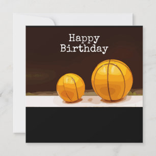 Cartão de aniversário de basquetebol