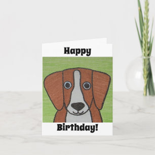 Cartão de Aniversário de Beagle