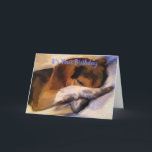 Cartão de Aniversário de Beagle Engraçado<br><div class="desc">Esta Carta de Aniversário Engraçada apresenta um Beagle preguiçoso chamado Buster aproveitando seu cochilo. A carta perfeita para um amante de Beagle!</div>