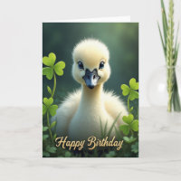 Cartão de Aniversário de Bebê Animal Alegre