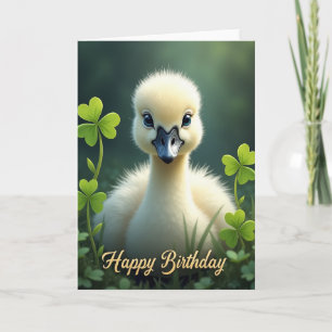 Cartão de Aniversário de Bebê Animal Alegre