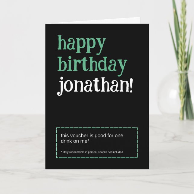 Cartão de Aniversário de Bebê Personalizado (Frente)