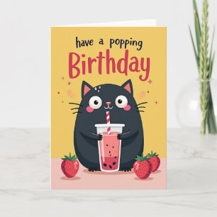 Cartão de Aniversário de Bebida Caprichosa