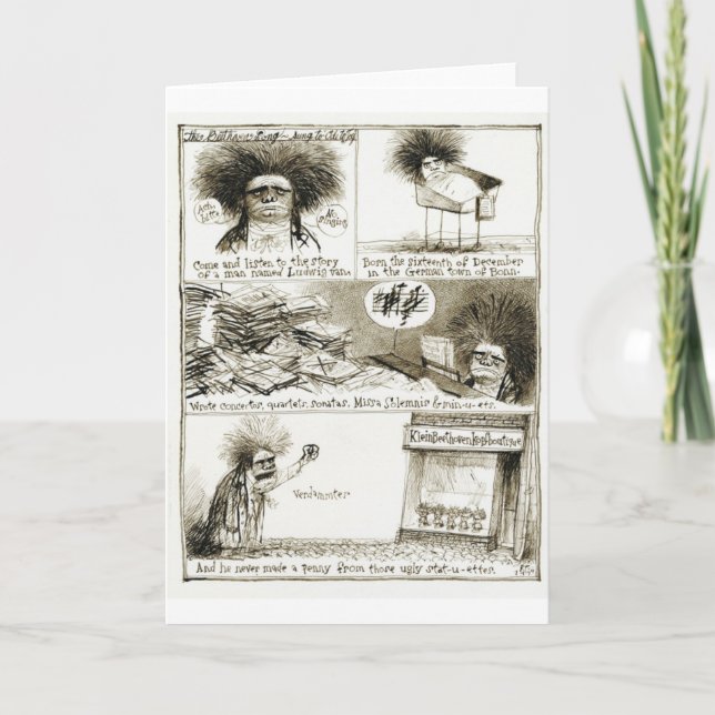 Cartão de aniversário de Beethoven (Frente)