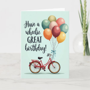 Cartão de Aniversário de Bicicleta Incrível