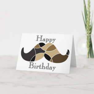 Cartão de aniversário de bigode