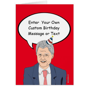 Cartão de aniversário de Bill Clinton -