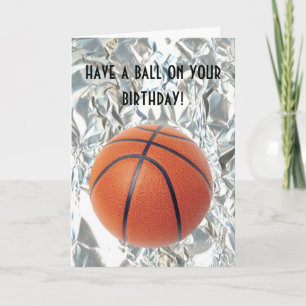Cartão de Aniversário de Bola de Basquete