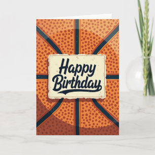 Cartão de Aniversário de Bola Laranja