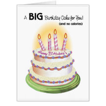 Cartão de Aniversário de Bolo de Aniversário Gigan