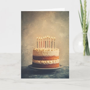 Cartão de Aniversário de Bolo de Aniversário Minim