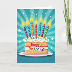 Cartão de Aniversário de Bolo dos Sonhos