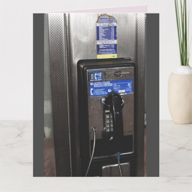 CARTÃO DE ANIVERSÁRIO DE BOOTH PHONE, DE 1960 (Frente)