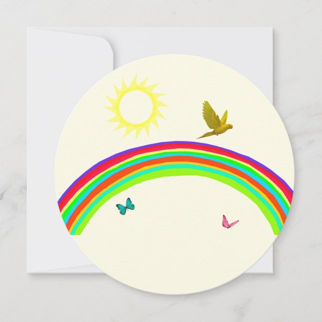 Cartão de Aniversário de Borboletas (Frente)