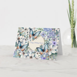 Cartão de Aniversário de Borboletas e Borboletas E