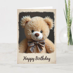 Cartão de Aniversário de Brinquedo Fofo de Pelúcia
