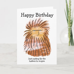 Cartão de aniversário de cabelo