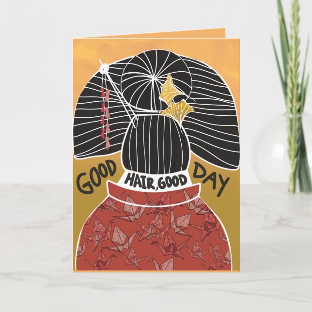 Cartão de Aniversário de Cabelo Bom Stylist para H (Frente)