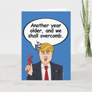 Cartão de Aniversário de Cabelo Trump - Vamos sobr