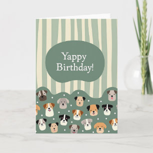 Cartão de Aniversário de Cachorrinho Caprichoso